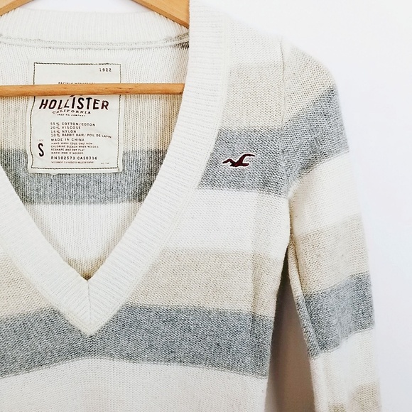 Hollister Tops - Hollister V-Neck Striped Top | Small